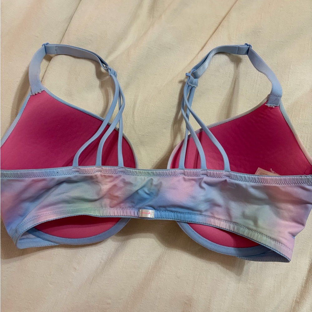 PINK VS Wear Everywhere Push Up Bra 36DD Pastel Tie-Dye - Picture 8 of 8